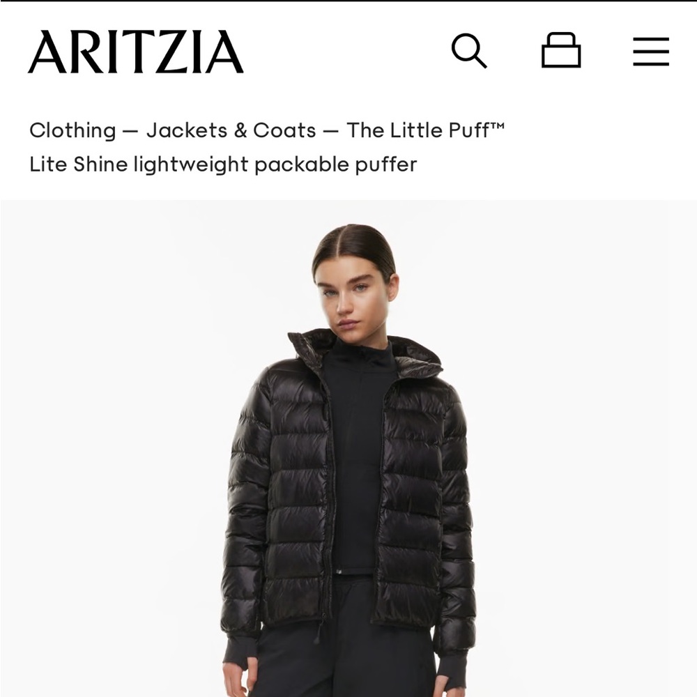 Aritzia TnAction Black -The Little Puff
